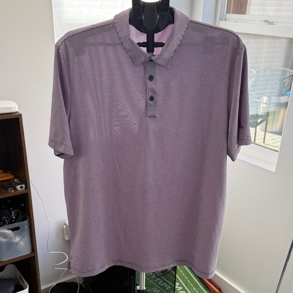 adidas Men's Striped Golf Polo Shirt
